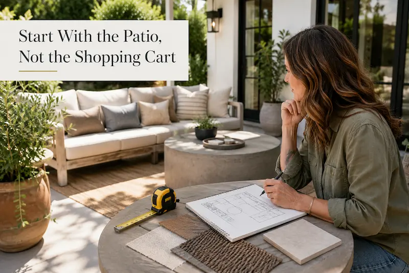 start with the patio, not the shopping cart