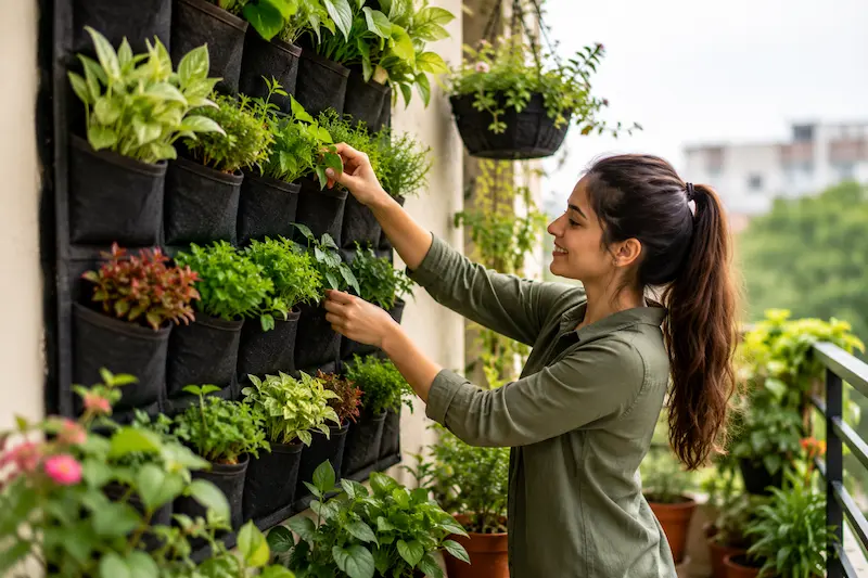 use vertical gardening to save space